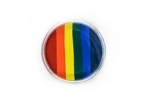 Rainbow Flag Face Paint Painting Gay Lesbian Pride Festival 6color Water Activated Profession Rainbow Pride Split Cake Facepaint