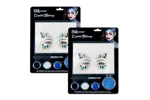 GP Private Label Mermaid Face Jewelry Sticker Kit Cosmetic Crystal Temporary Washable Oil-Based Face Body Paint for Halloween
