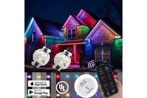 Smart Control IP68 Waterproof 12V Aluminum Track Led Pixel Point Light 30MM UCS2904 Outdoor Permanent Holiday Christmas Lights