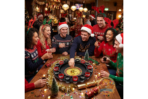 16pcs Metal & Acrylic Shot Roulette Drinking Game Set for Diwali Easter Parties-Adult Night Fun with Spin Sip Laughter