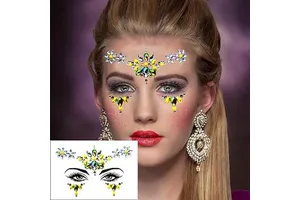 Factory Price Face Sticker Newest Beauty Festival Face Gem Forehead Tattoo Sticker Rhinestone Party Decor Gem Eye Sticker