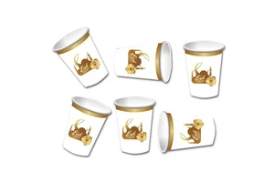 Gold Stamping Ramadan Kareem Disposable Tableware Muslim Party Supplies Eid Al Adha Traditional Muslim Sheep Plate Cups
