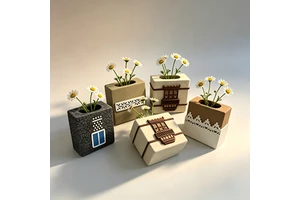 Resin Crafts Middle East Saudi Arabia Creative Water-Addable Flower Arrangement Travel Souvenir Creative Magnetic Fridge Magnet