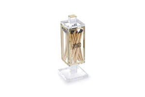 Wholesale Custom Luxury Judaica Jewish Shabbat Rosh Hashanah Sukkot Havdalah Gift Acrylic Matchbox Lucite Chanukah Match Holder