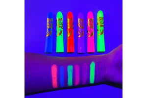 Neon UV Rainbow Glow-in-Dark Crayon Kids Halloween Makeup Face and Body Paint Stick for Children's Age Group