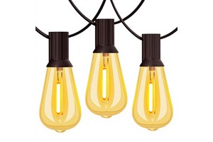 Cross-Border Christmas Decorations 110V/220V US/EU Standard ST38 Plug-In LED Light String IP55 Rating Lantern Style 7.5m-60m