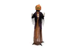 5.6 Feet Standing Pumpkin Scarecrow Animated Halloween Decoration