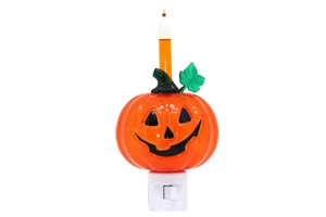 Cross-border American Style Glowing Pumpkin Night Light Halloween Party Atmosphere Decoration Illuminated String Lights Plug-in