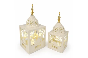 New Eid Mubarak Muslim Festival Party Decor Supplies Led Wind Lantern Ramadan for Home Decorative Lamp Kareem Eid Al-Adha Gifts