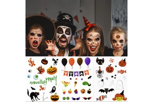 High Quality Non-Toxic Halloween Makeup Tattoo Decoration Sticker for Kids Factory Price Temporary Face Application Safe Paper