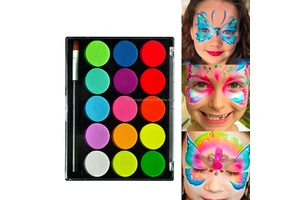 Rainbow Art Body Painting Supplies Facepaint Set Professional For Kid Children Painting Kit Body And Face Paint Palette
