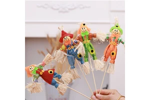 Halloween Decoration Standing Harvest Festival Little Scarecrow 30cm Tableware & Decorations for Home & Garden