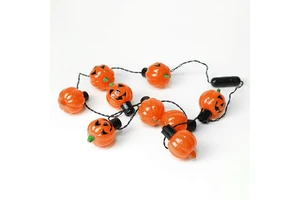 Hot Selling LED Halloween Pumpkin Necklace Factory Price 100pcs MOQ Festive Holiday Mood Party Supplies Decorations