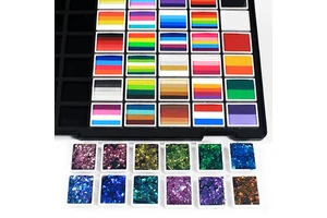 In Stock Professional 42-Colors Body Face Art Paints Long-lasting Water Based Paint Glitter Set Safe For Children Party Festival