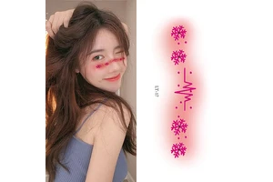 2025 New Year Colorful Face Tattoo Stickers - Temporary Glitter Body Art for Parties & Celebrations