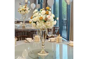 Wedding Centerpieces Table Decorations Flowers Arrangements Artificial Mixed Bouquets With Stand