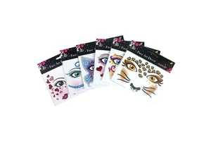 Glitter Face Art Stickers, Self-Adhesive Face Decor Decals For Halloween, Carnival, Festival And Party Makeup