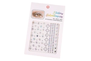 Ins New Arrival Bling Party Makeup Glitter Face Paint Eye Decoration Diamond Crystal Sticker Pearl Party Glue-free Face Sticker