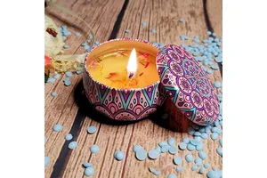 Custom Fragrance Luxury Festival Gift Smokeless Soy Wax Dried Flower Scented Candles