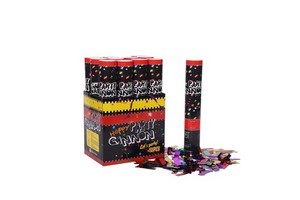 Hot Sale Celebration Party Supplies Twist Party Poppers Confetti Metallic Rectangle Foil Party Popper & Spray