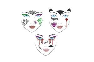 Halloween Decoration Party Supplies HW Festival Face Stickers Body Art Makeup Party Festival Face Makeup Sticker