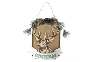 Factory Wholesale Wooden Christmas Elk Ornaments Hanging Ornaments With Different Styles