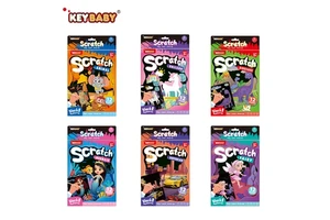 Keybaby Black Scratch Art Paper Set Rainbow Magic Crafts for Girls Christmas Gifts & Party Favors Free Sample