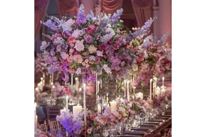 Wedding Decoration Flower Arrangement Wedding Table Flower Centerpiece Lavender and White Flower Ball Centerpieces Set of 10