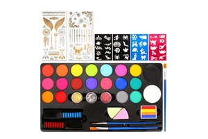 Halloween Makeup Non-toxic Eco-friendly Crayon Kids Makeup Rainbow Face Paint Kit Washable Body Paint Set Palette