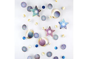 EID Lantern Crescent Moon Star Shape Garlands Ramadan Party Decoration Hanging Banner Streamer Islamic Wedding Party Supplies