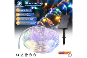 Christmas Holiday Yard Lawn Driveway Patio Garden Decoration Abs Waterproof Ip65 Solar Led Outdoor String Lights