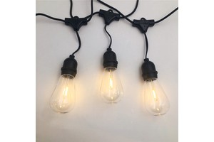 Safe! DC24V Waterproof LED Outdoor Edison Bulb String Lights Connectable Festoon for Party Garden Christmas Holiday Garland Cafe
