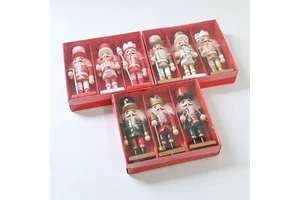 Wholesale 15cm Nutcracker Soldier Set Gifts Festive Christmas Decoration Room Ornaments Collectible