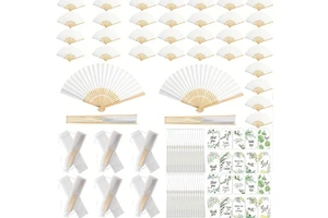 Factory Price Custom Bamboo Folding Fan Paper Fans Wedding Hand Fans For Guests