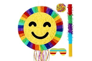 Nicro Custom Handmade Small Smile Face Theme Baby Shower Cheap Anniversary Celebration Paper Adults Pinata Birthday Party Favor