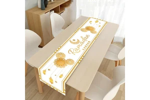 2025 Islamic Muslim Ramadan Party Supplies Eid Mubarak Decoration Table Runner and Tablecloth Eid Al Adha Gifts