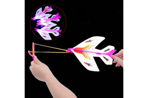 LED Aircraft Slingshot in the Dark Party Supplies Outdoor Game for Child Kids Birthday Gifts