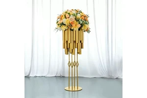 Luxury Metal Gold Flower Stand for Weddings Elegant Modern Floral Display Table Centerpiece Event Wedding Supplies