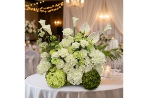 Large High Quality Durable Silk Garden Style Artificial Flower Wedding Party Table Centerpiece & Aisle Runner