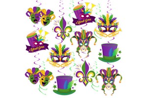 Carnival Decorations 30pcs Hanging Swirls Carnival Party Decorate for Carnival Games Outdoor Party Supplies
