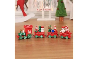 Natal Navidad Natale Christmas Decorations for Home Ornament Hanging Creative Christmas Decorations Wooden Train for Children