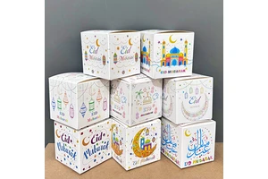 EID Mubarak Candy Gift Box Ramadan Decoration for Home Muslim Islamic Festival Party Supplies 2025 Ramadan Kareem Gifts
