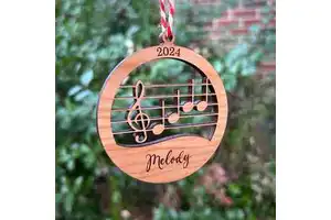 Wholesale Wooden Christmas Ornaments Handmade Laser Cut Modern Custom Printed Hanging Tree Decorations Eco Friendly Holiday