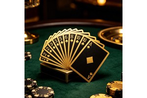 Custom Playing Cards Deck PVC Waterproof Gold Foil OEM Manufacturer Wholesale Bulk Casino Party Game Set