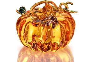 Halloween Glass Pumpkin Crafts Decoration Crystal Ornaments Modern Simple Desktop Decoration