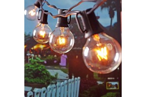 25ft 110V-120V Garden Garland Lights Commercial Light Stringer G40 Patio Globe Party Wedding Cafe Shop String Lights