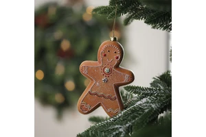 Wholesale Custom Plastic Christmas Tree Hanging Decoration Crafts Christmas Snowman Hanging Gingerbread Color Shaped Ornaments