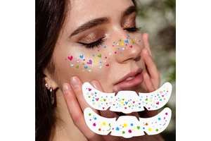 Luxe Festive Freckles Face Tattoo Stickers Waterproof Temporary Sparkle Makeup Sexy And Fashionable Paper Design For Parties