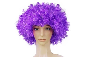 Wholesale 120G Clown Colorful Afro Curly Wig for Party Sports Game Cosplay and Funny Performance