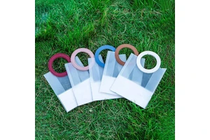 Clear PVC Gift Bags With Handles Reusable Plastic Party Favor Bags Transparent Goodie Bags For Wedding